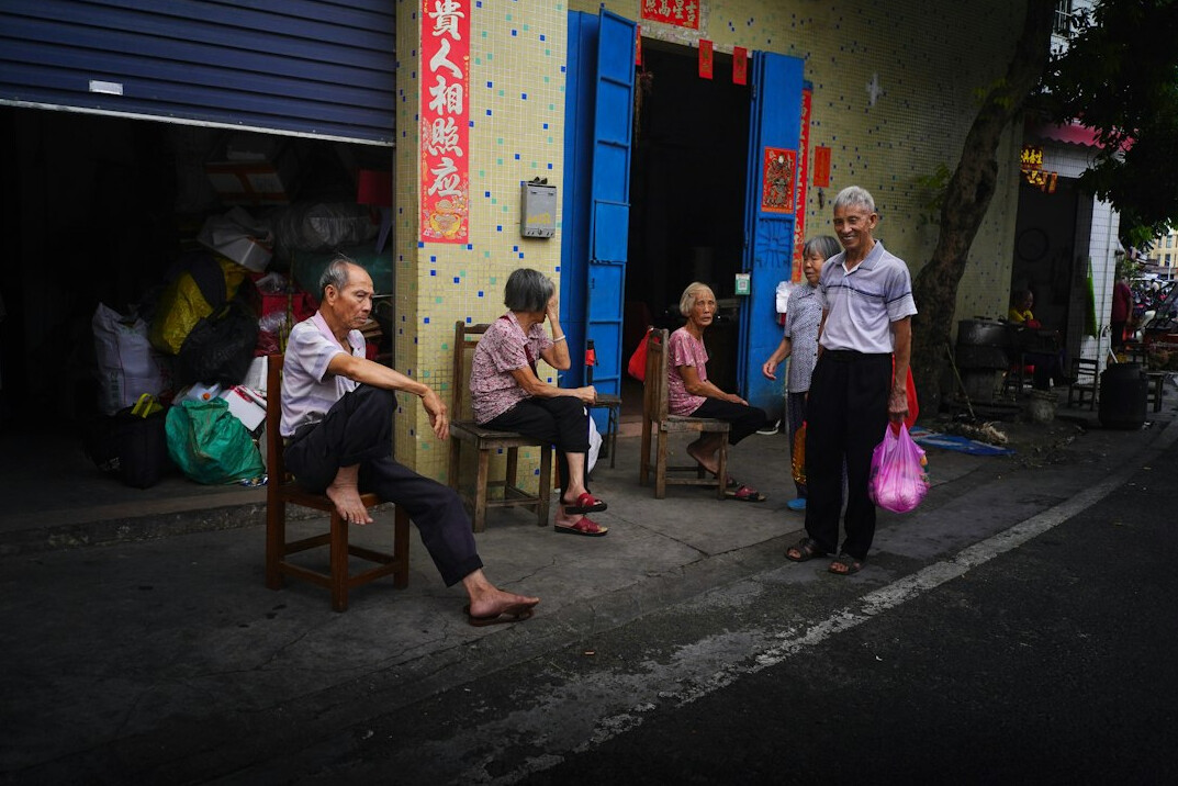 elderly woman shopping