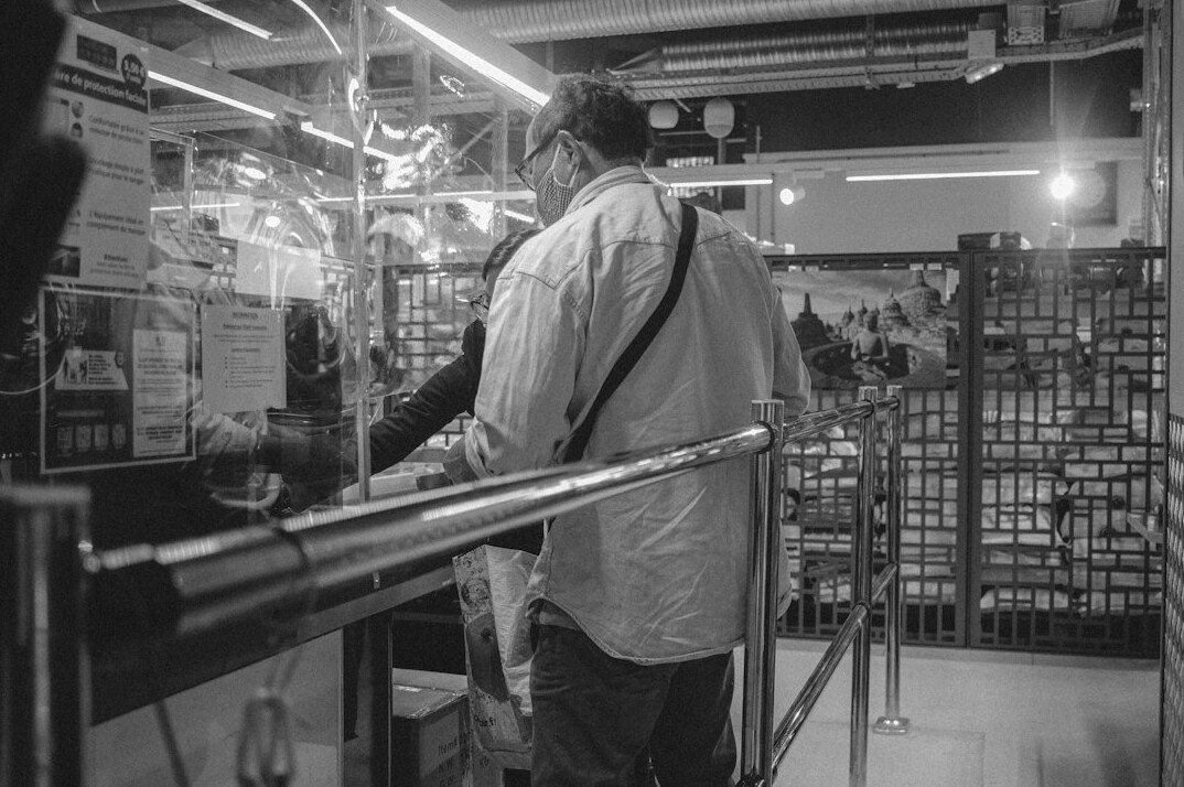 supermarket detective watching cameras